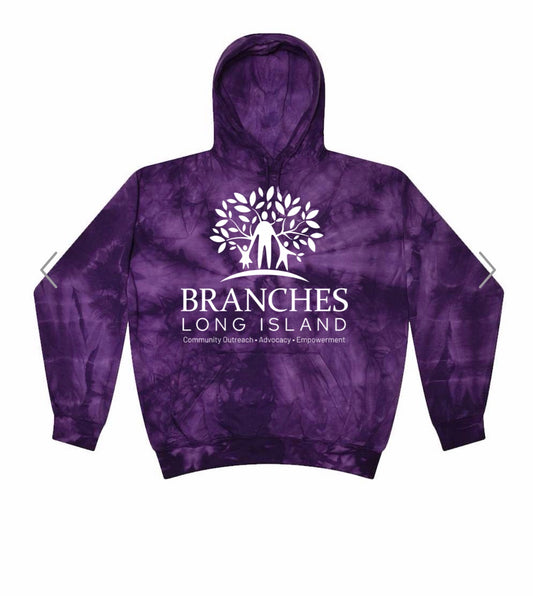 Purple tie dye hoodie