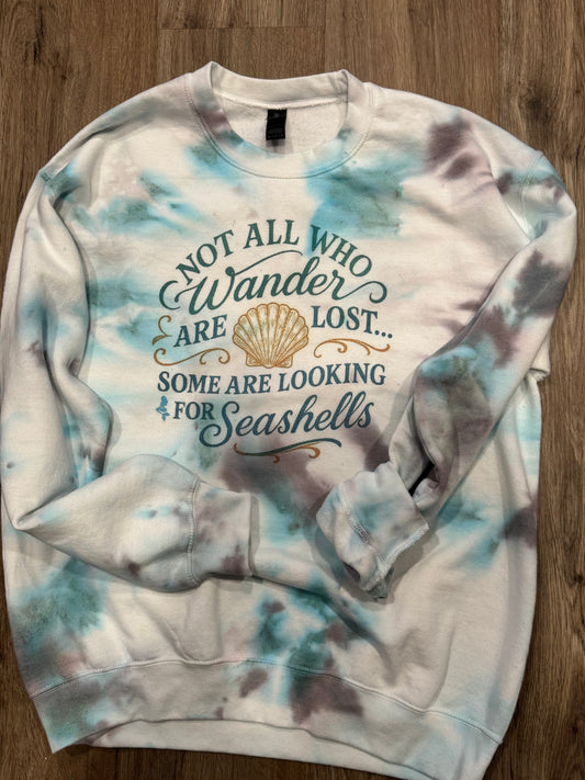 Not all who wander are lost seashell crew